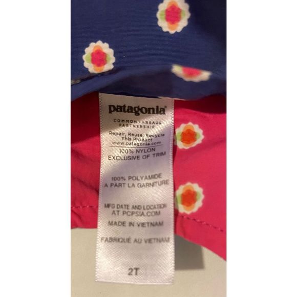 Patagonia VTG Reversible Floral Summer Top / Dress Youth 2T - Picture 4 of 6